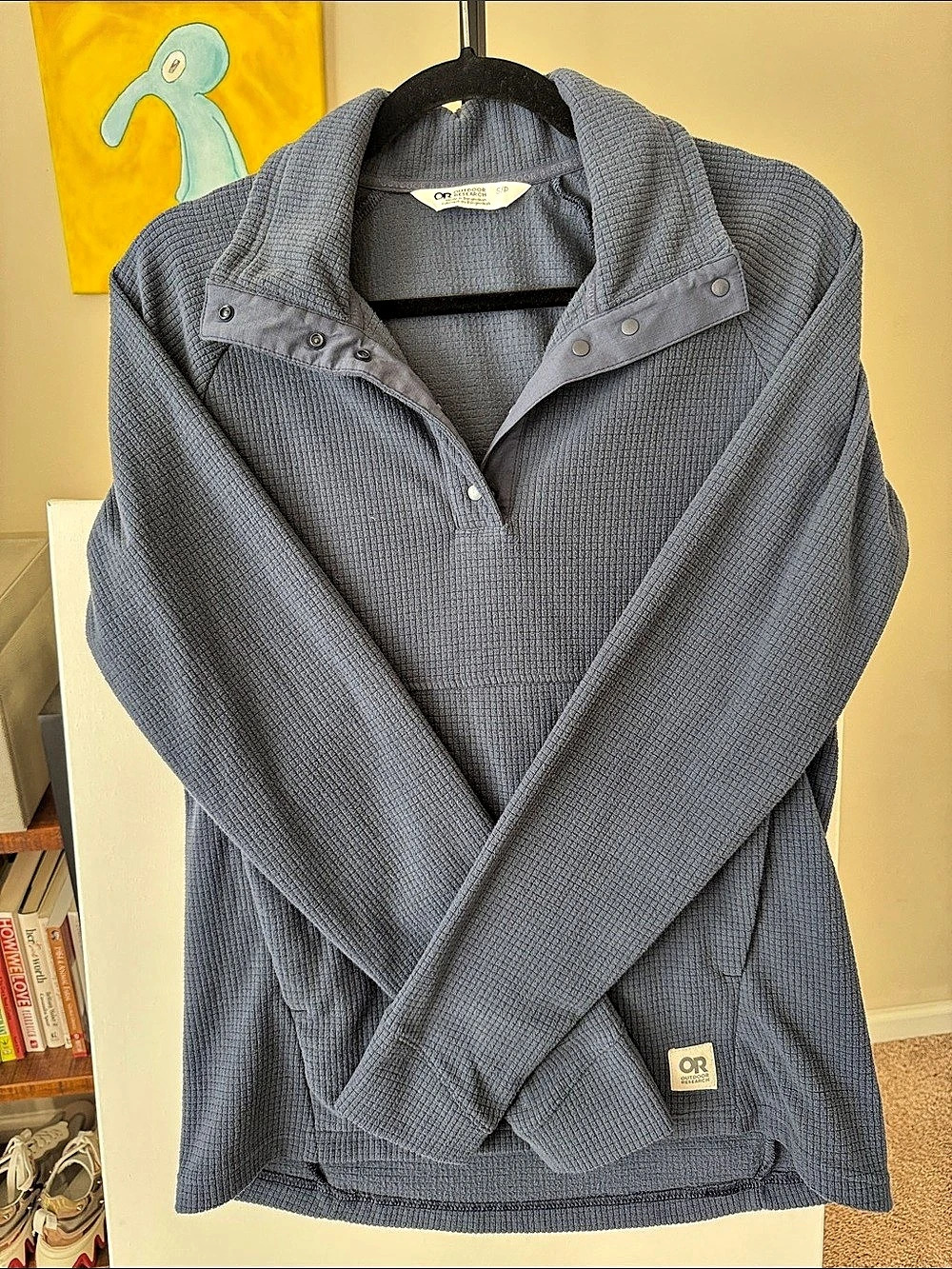 Outdoor Research Women's Trail Mix Snap Pullover Blue Small